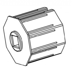 EMBOUT OCTO 60 TROU C13 ALU