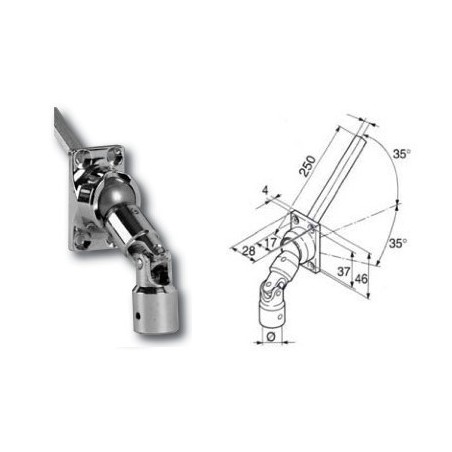SORTIE DE CAISSON 45° C8 DIA14 L250