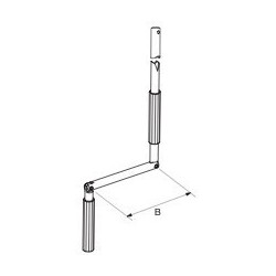 TIGE MANIVELLE ALU L1460...