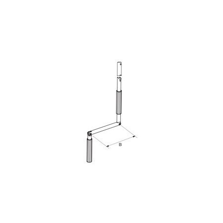 TIGE MANIVELLE ALU L1800 DIA.14 B180 BLANC