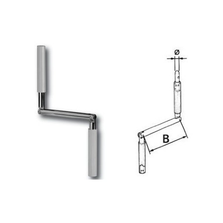 MANIVELLE BRAS ROND À POUSSOIR DIA.11 BLANC