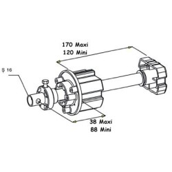 TANDEM RÉGLABLE ZF64 L220 D16