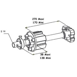TANDEM RÉGLABLE ZF64 L320 D16