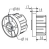 EMBOUT ZF80 POUR COMPENSATION D16