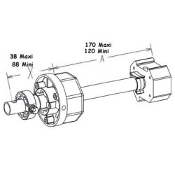 TANDEM RÉGLABLE OCTO 60 L220 D16
