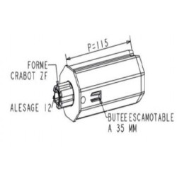 EMBOUT ESCAMOTABLE OCTO60 CRABOT MÂLE AL12