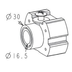 CURSEUR ZF64 + VIS RONDELLES ASSEMBLÉS