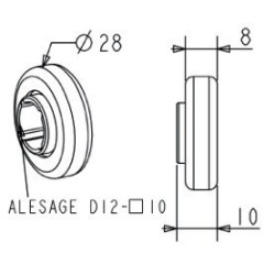 ROULEMENT CAGE EMBOUTIE D28 AL12 C10 ÉP10