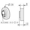 ROULEMENT CAGE EMBOUTIE D28 AL12 C10 ÉP10