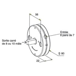 TREUIL MINIVIS MÂLE H7/C8 AVEC FIN DE COURSE