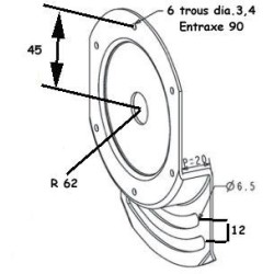 PLAQUE SUPPORT POUR TREUIL C181 & C183