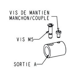 MANCHON ADAPTATEUR + VISSERIE HEXA10