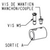 MANCHON ADAPTATEUR + VISSERIE HEXA10
