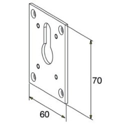 PLAQUE DE REPRISE POUR BLOC GUIDE GENOUILLÈRE À 60°