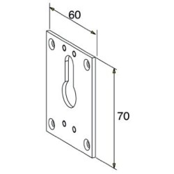 PLAQUE DE REPRISE POUR BLOC GUIDE GENOUILLÈRE CARRÉ