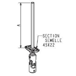 MINI BLOC GUIDE DIA.12 / C6 L170 BLANC