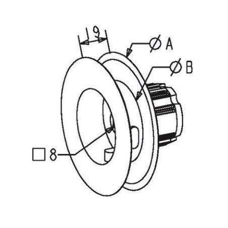 POULIE À EMBOUT ZF45 DIA.156