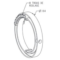 BAGUE VERROU ZF80 DIA.104 NOIR + VIS