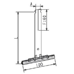 ATTACHE DE TABLIER À CLIPPER LAME DE 8 L180 NOIR
