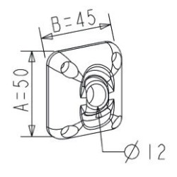 GUIDE À ROTULE BLANC SORTIE DE 12
