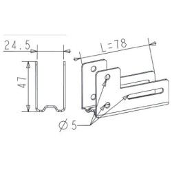 GOUSSET DOUBLE PROJECTION ALU BLANC