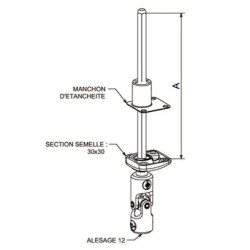 MINI BLOC GUIDE ANGULAIRE DIA.12 / 6P7