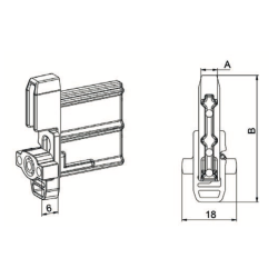 EMBOUT DE LAME PIVOTANTE AUTO DE 24,4 X 6,4