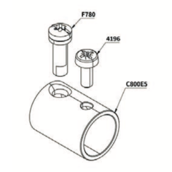 MANCHON ADAPTATEUR + VISSERIE HEXA10