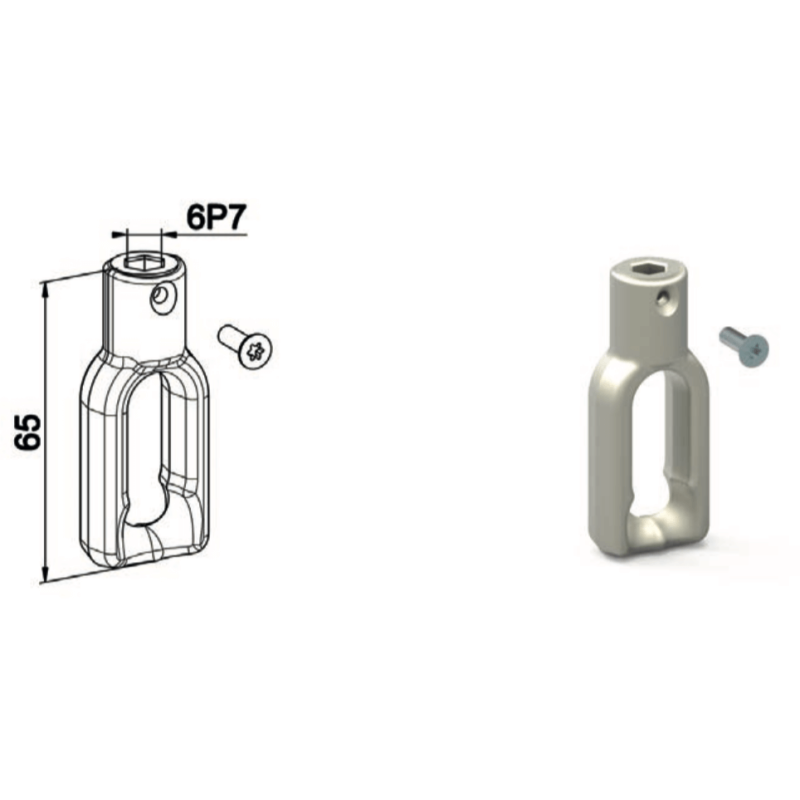 BOUCLE ZAMAK MDS 6P7 NI-BRI + VIS