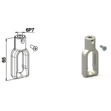 BOUCLE ZAMAK MDS 6P7 NI-BRI + VIS