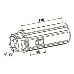 EMBOUT ESCAMOTABLE ZF45 CRABOT FEMELLE - PORTE ROULEMENT
