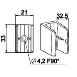 CLIP DE MANIVELLE BLANC RAL9010