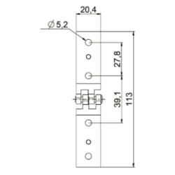 CHARNIÈRE DE PROJECTION ALU