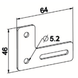 EQUERRE BAS DE PROJECTION BLANC (RAL9016)