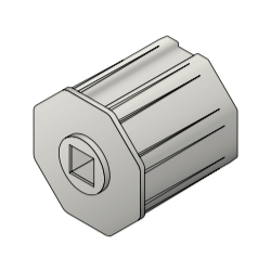 EMBOUT OCTO 60 TROU C13 ALU