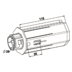 EMBOUT ESCAMOTABLE OCTO60 CRABOT FEMME - PORTE ROULEMENT