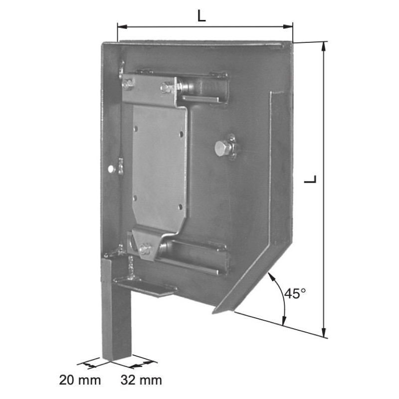 PAIRE DE FLASQUES ALU POUR GARAGE