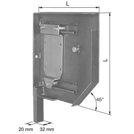 PAIRE DE FLASQUES ALU POUR GARAGE