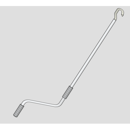 TIGE MANIVELLE DMI CROCHET DIA.14 L1200