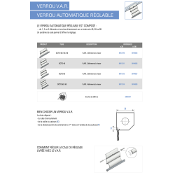VERROU OCTO60 3 ÉLÉMENTS À VISSER MOYEN