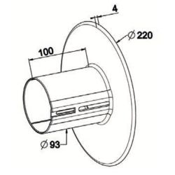 FLASQUE COULISSANTE DIA.220 TUBE ZF80