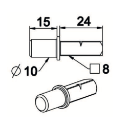 TOURILLON CARRÉ DE 8 DIA.10