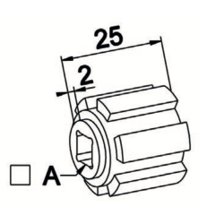 MOYEU CRABOT CARRÉ DE 8 DÉBOUCHANT