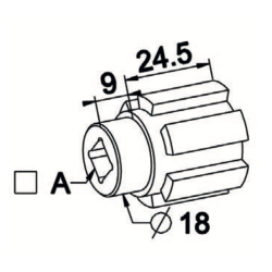 MOYEU CRABOT D18 / CARRÉ DE 10