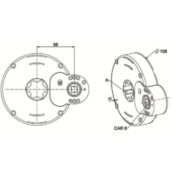 TREUIL RAPPORT À SORTIE LATÉRALE DROIT CRABOT PLAT PION 2,5