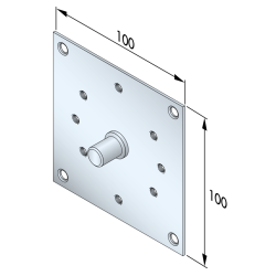 PLAQUE 100X100 TÉTON D12