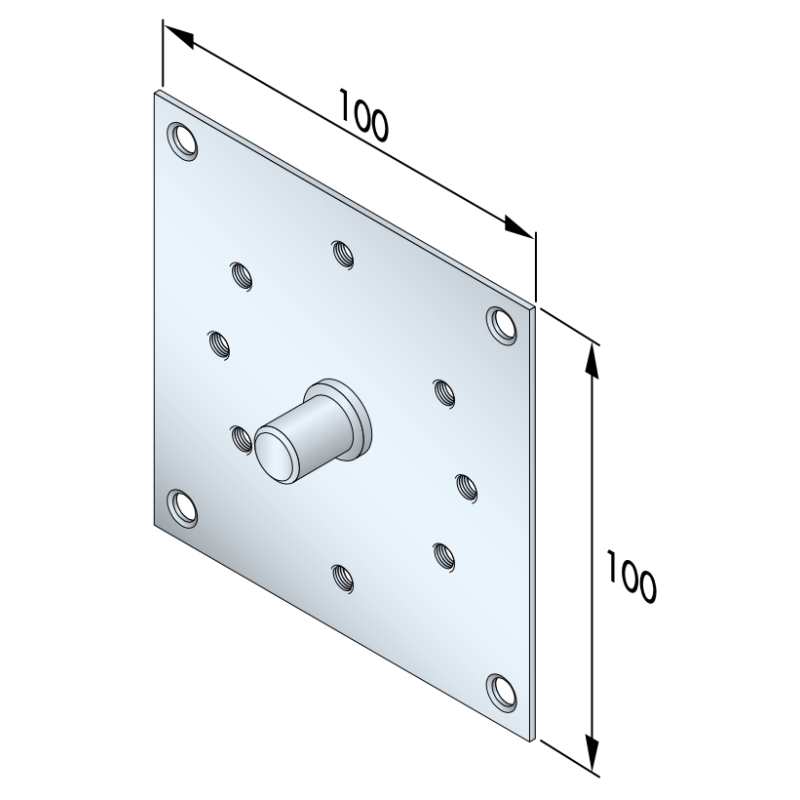 PLAQUE 100X100 TÉTON D12