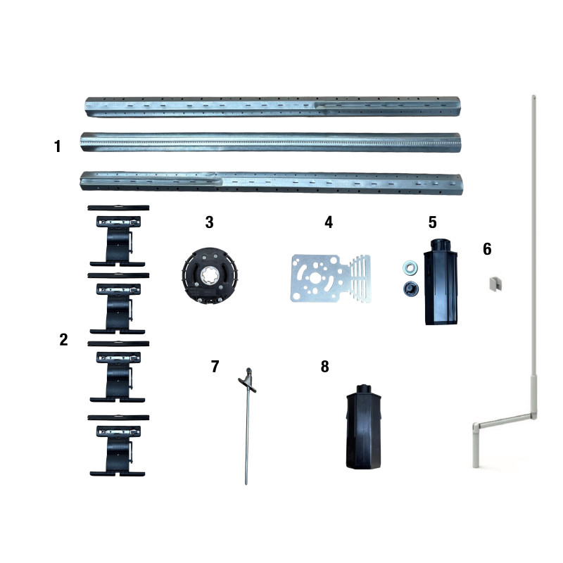 KIT AXE OCTO 60 TREUIL POUR FENÊTRE 12KG