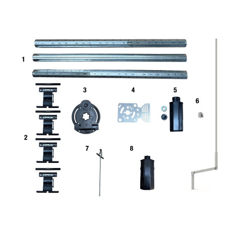 KIT AXE OCTO 60 TREUIL POUR PORTE FENÊTRE 25KG