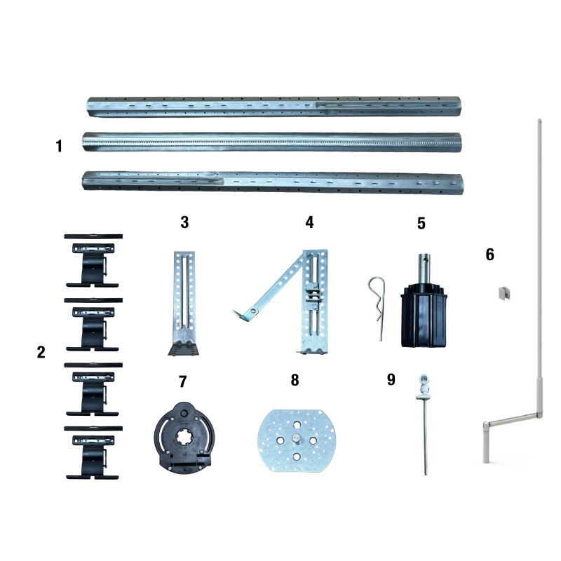 KIT AXE OCTO 60 TREUIL POUR PORTE FENÊTRE 25KG